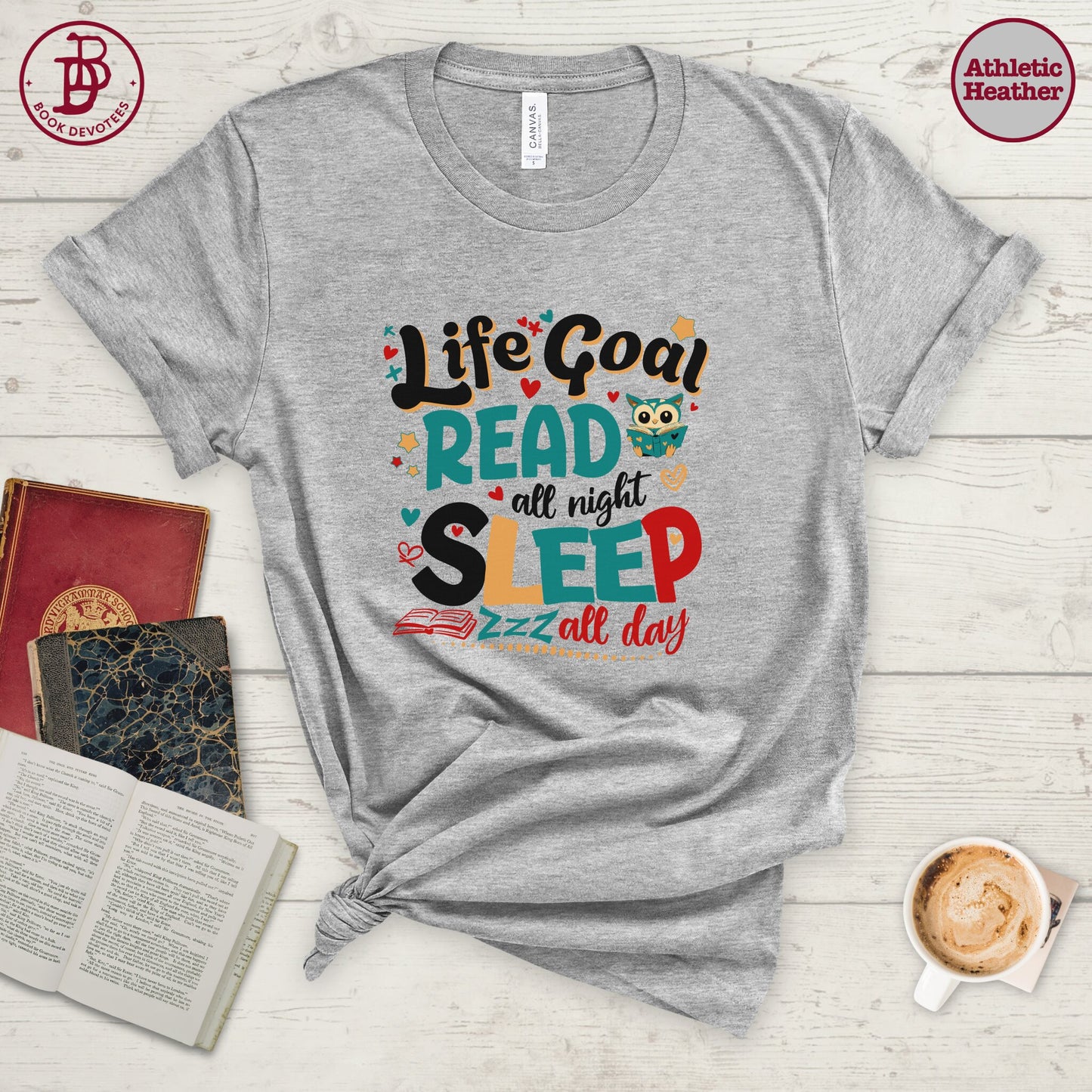 Life Goal Read All Night Tee