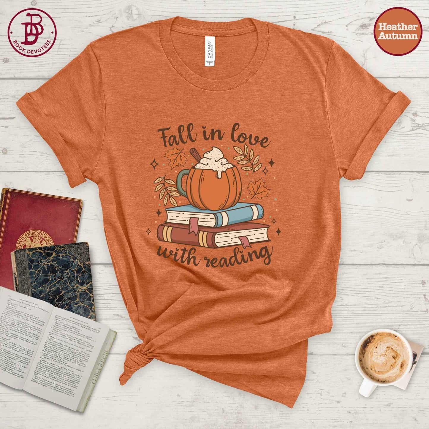 Fall in Love Reading Tee
