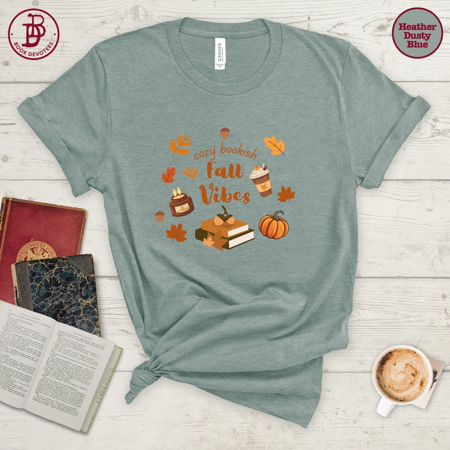 Cozy Bookish Fall Vibes Tee