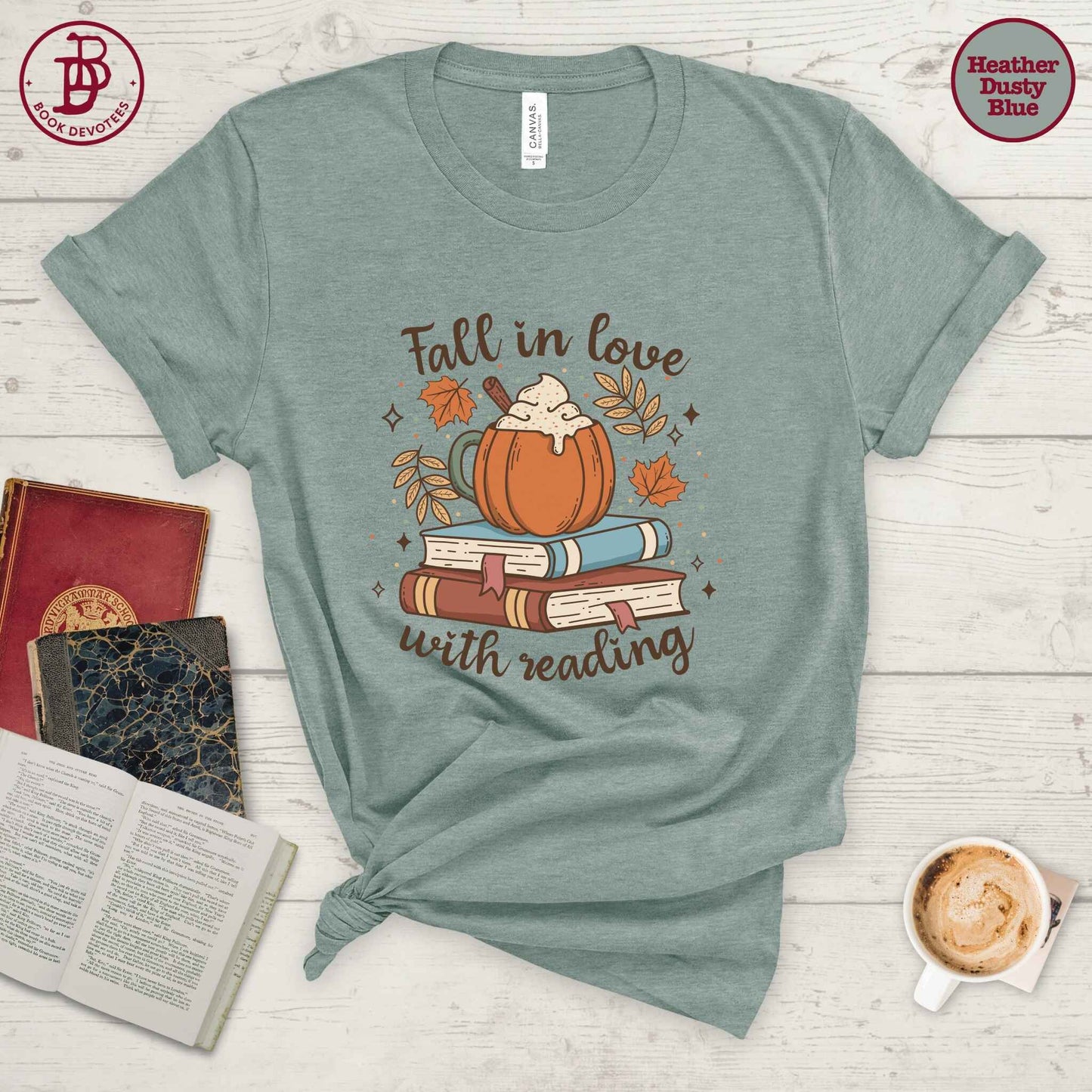 Fall in Love Reading Tee