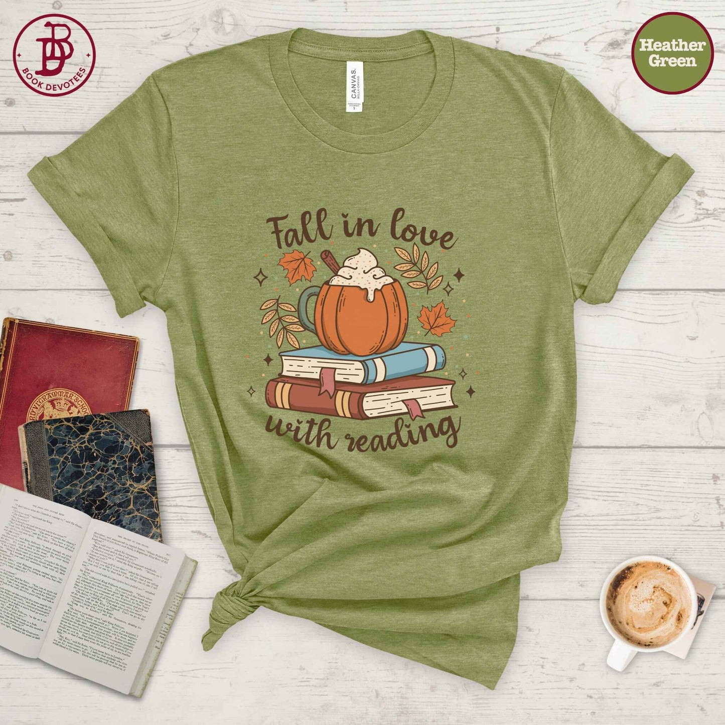 Fall in Love Reading Tee
