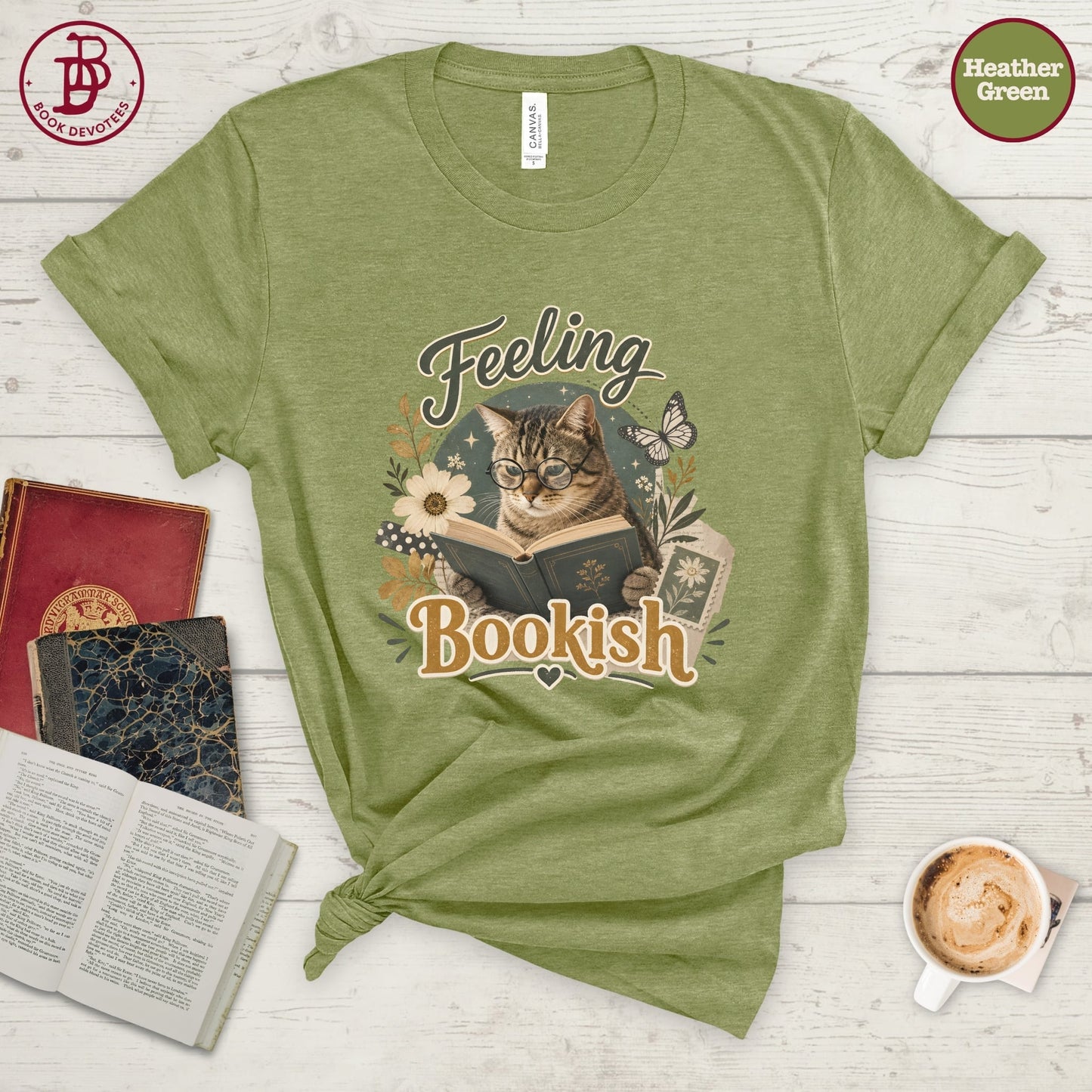 Feeling Bookish Cat Tee
