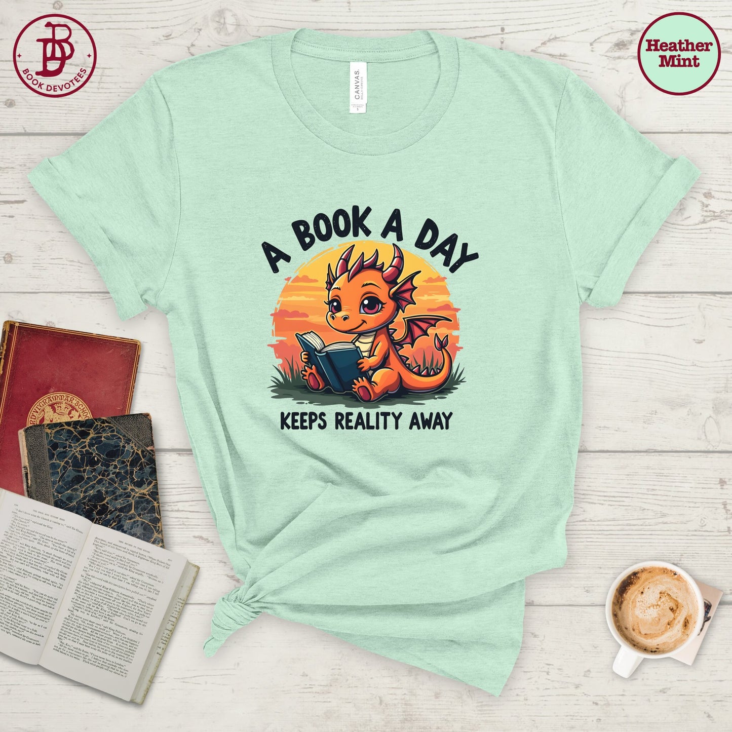 Book a Day Dragon Tee
