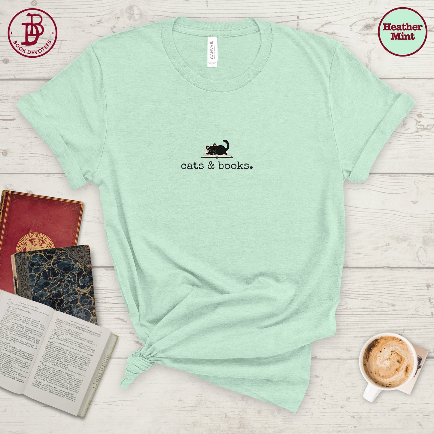 Cats and Books Tee