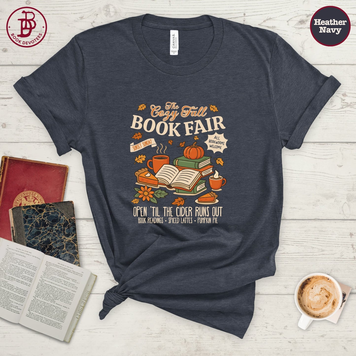 Cozy Fall Book Fair Tee