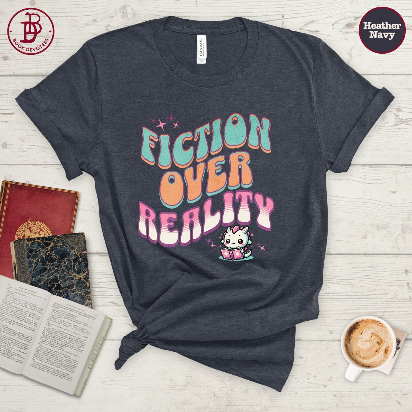 Fiction Over Reality Retro Dragon Tee