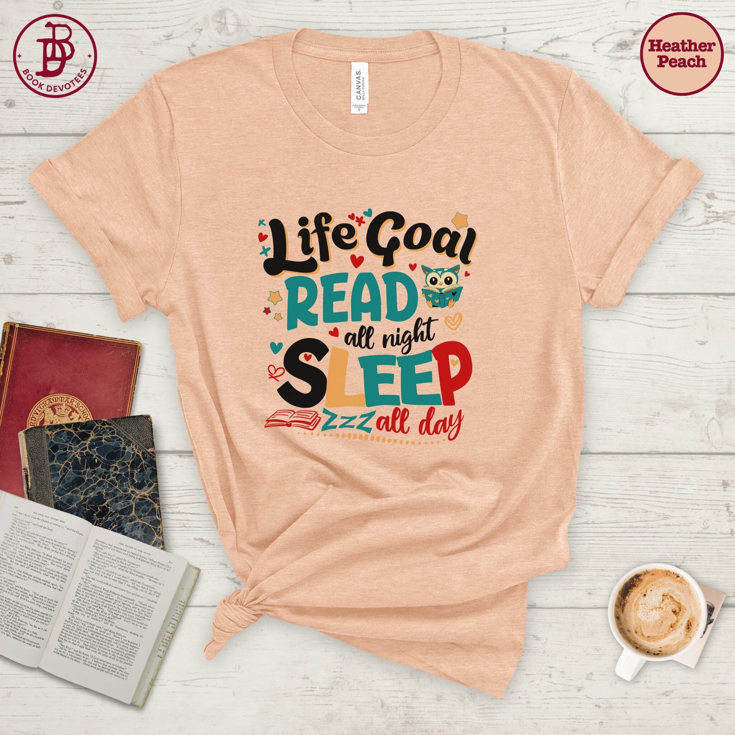 Life Goal Read All Night Tee