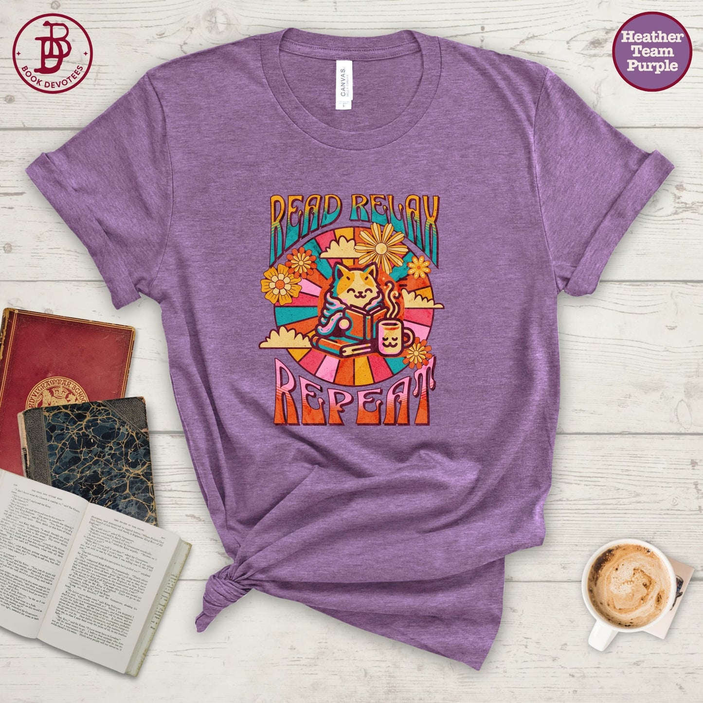 Read Relax Repeat Kitty Tee