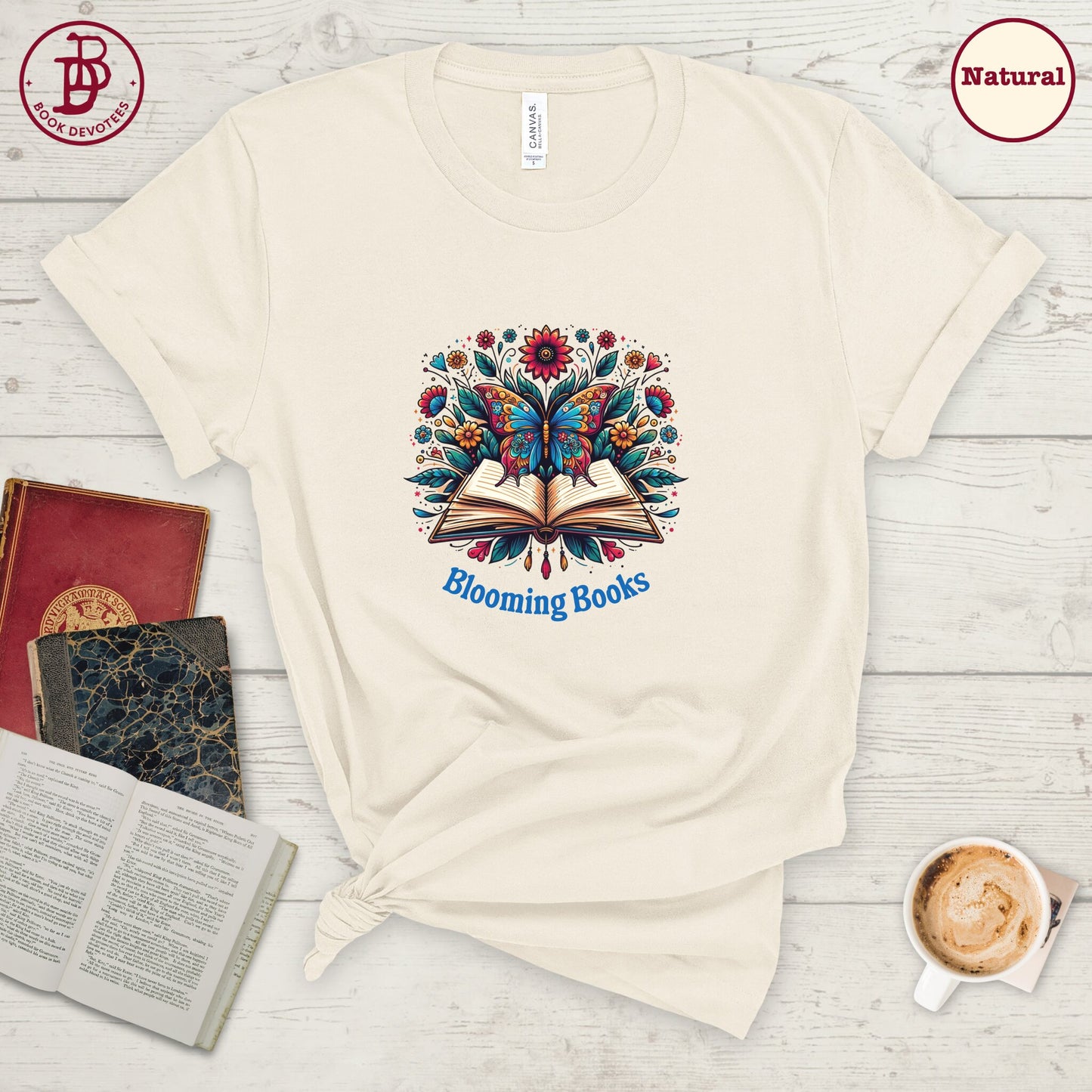 Book Butterfly Blooming Tee