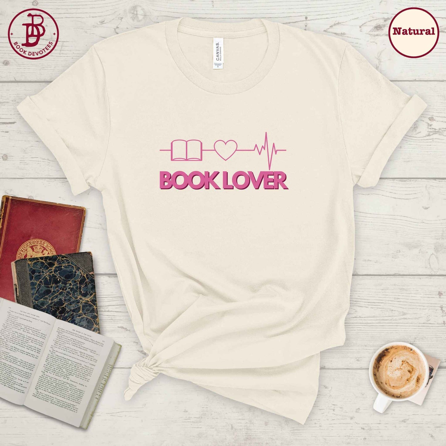 Booklover Heartbeat Tee