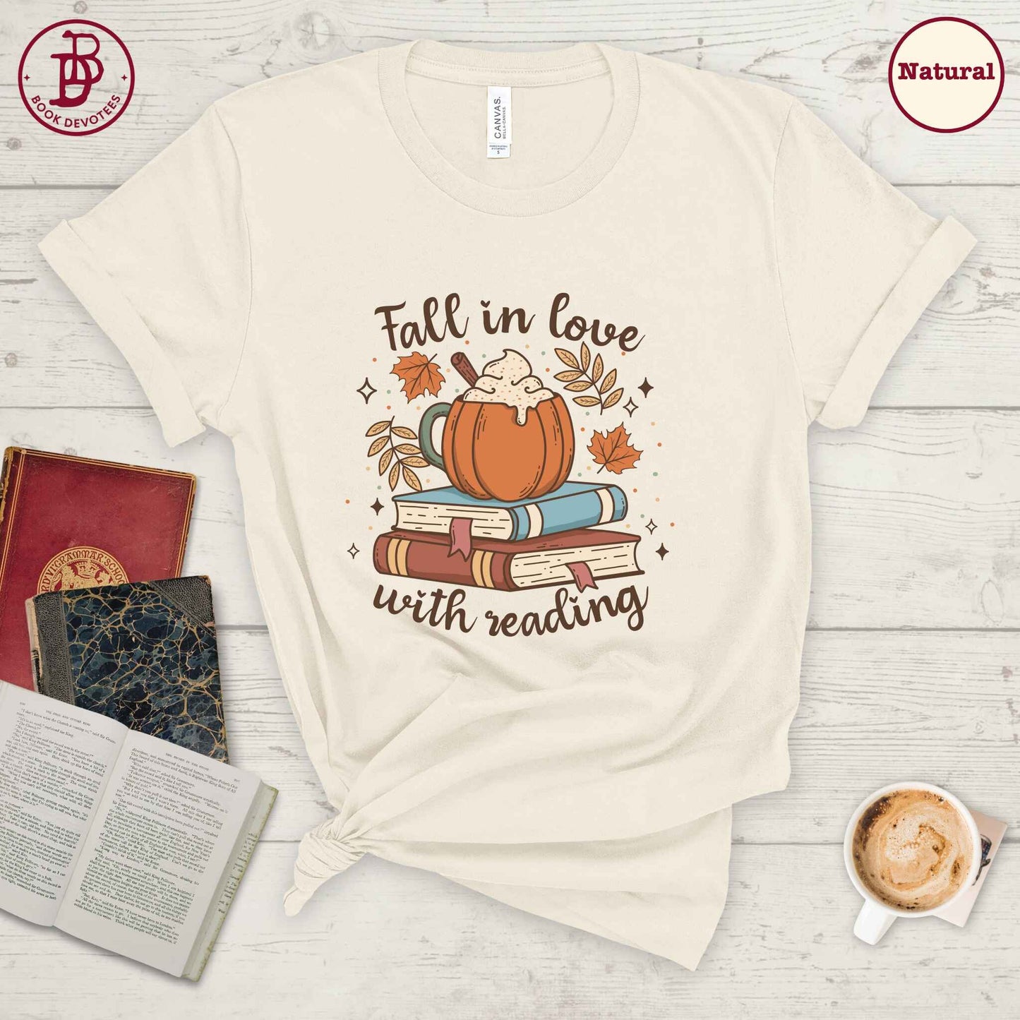 Fall in Love Reading Tee