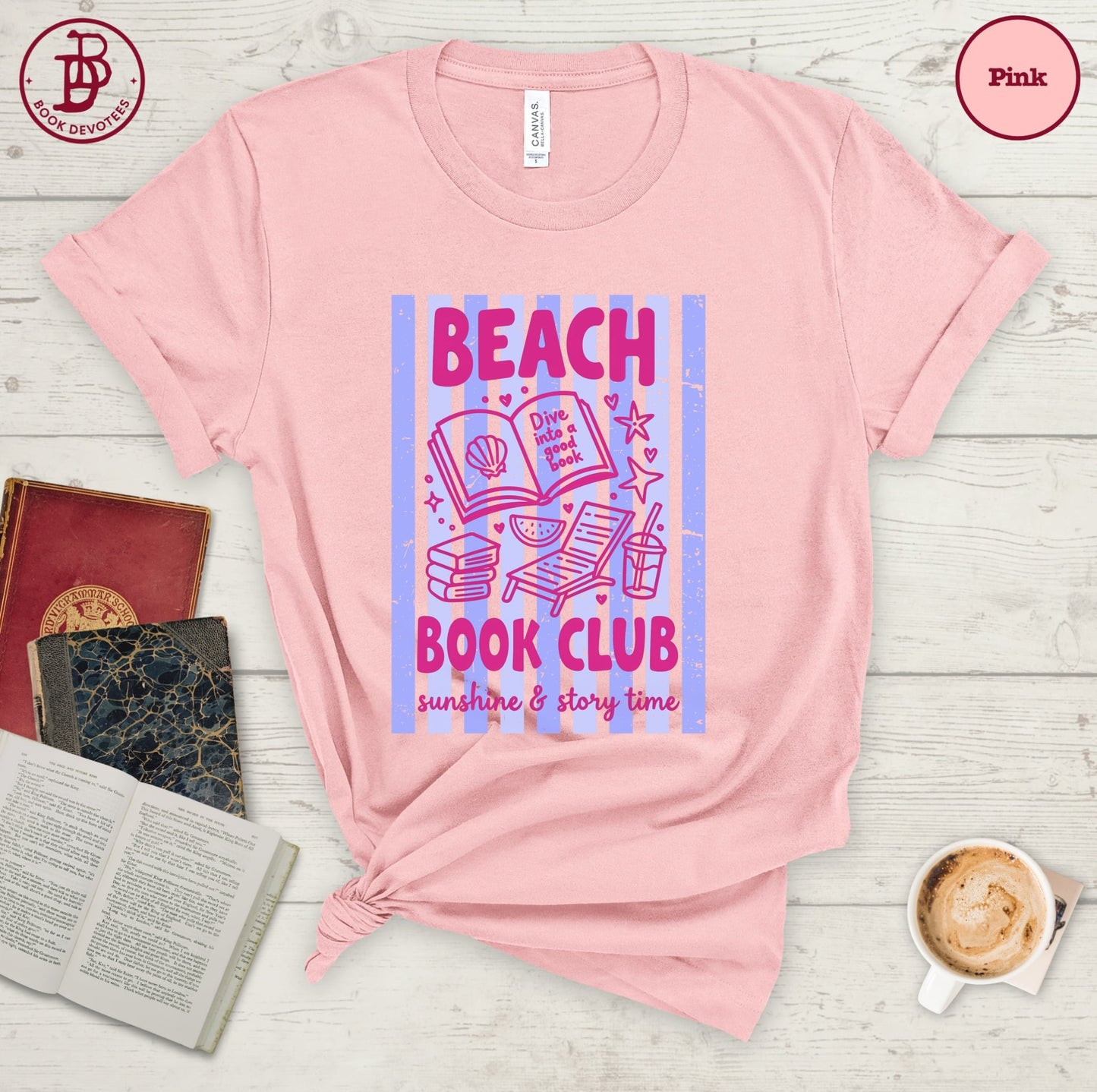 Beach Book Club Stripe Tee