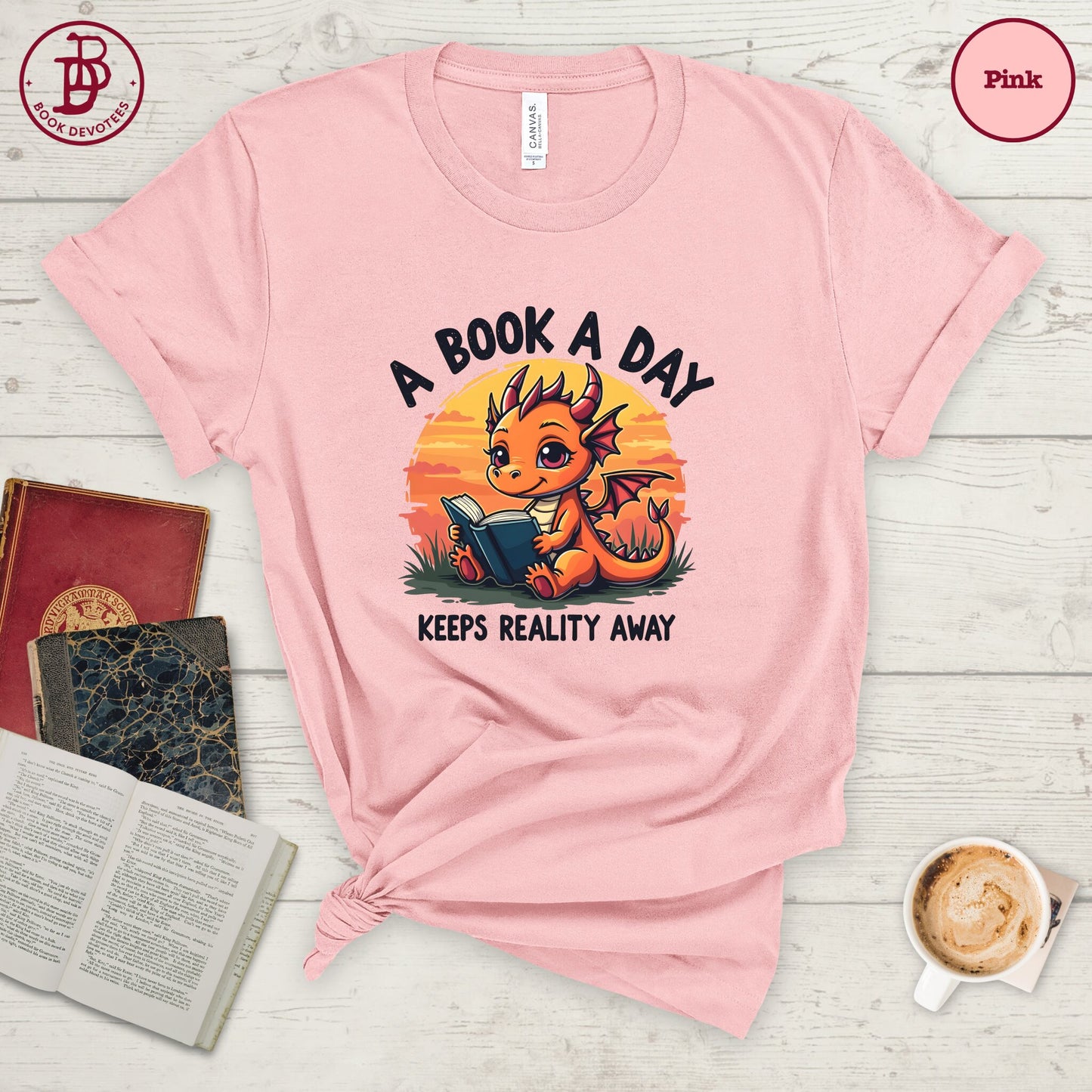 Book a Day Dragon Tee