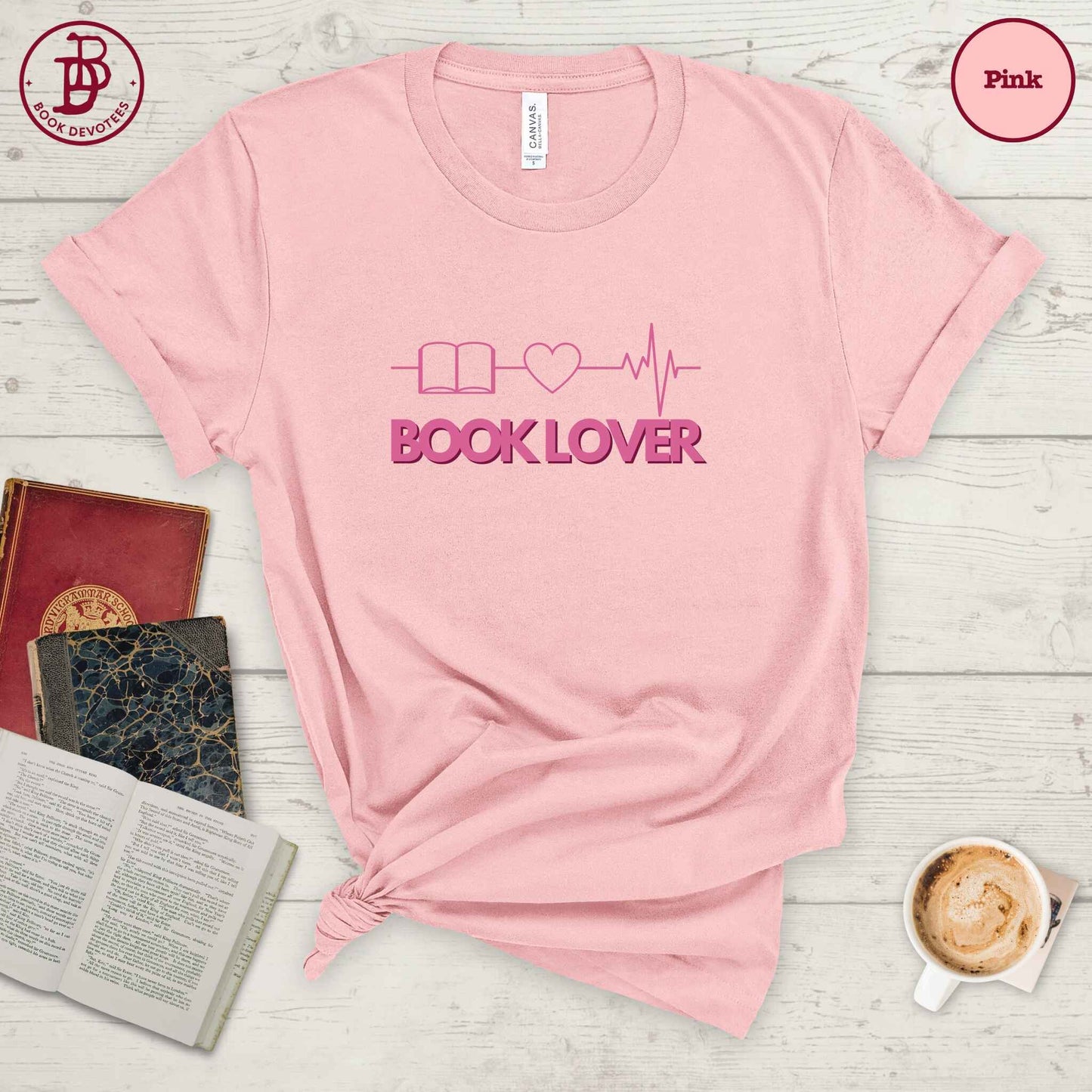 Booklover Heartbeat Tee