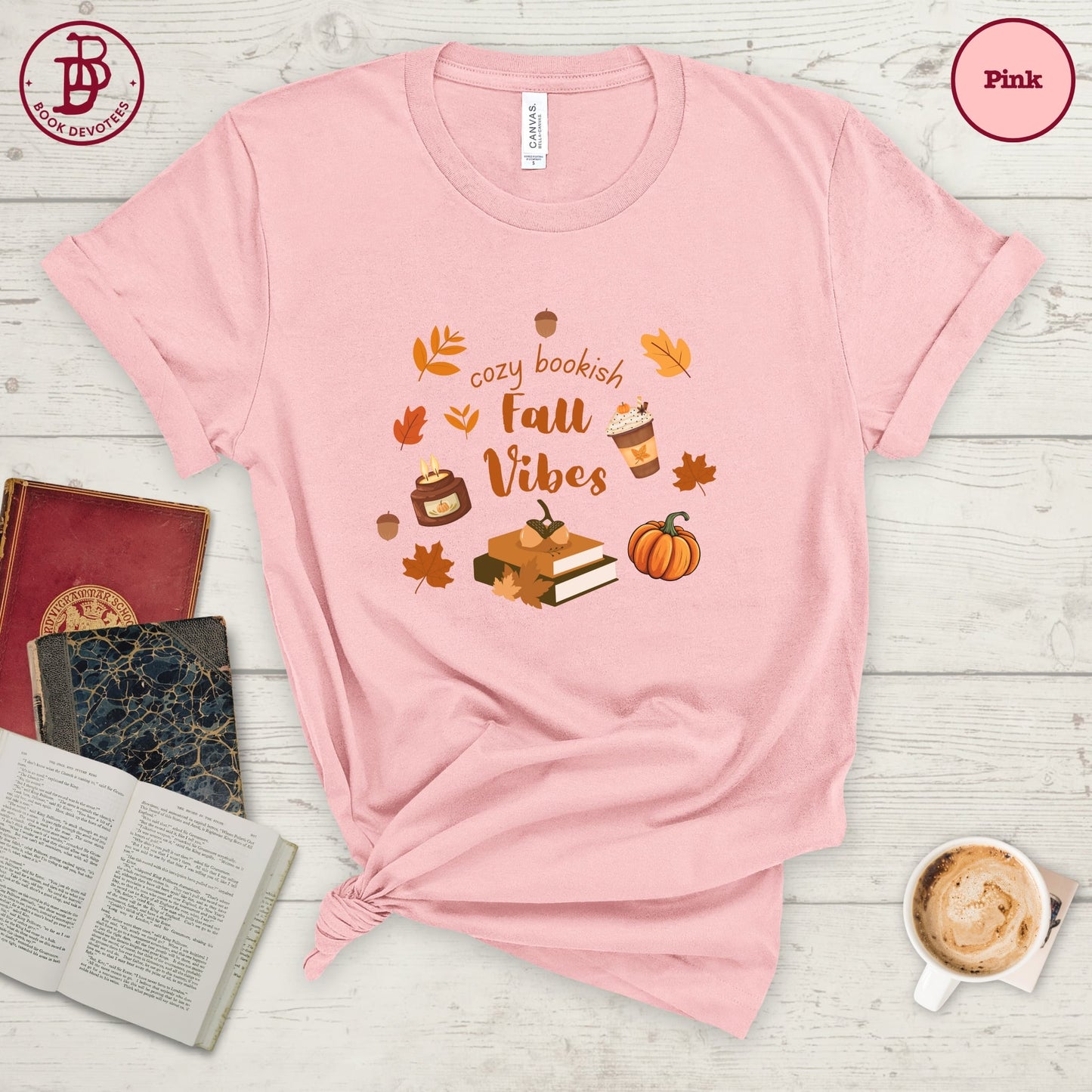 Cozy Bookish Fall Vibes Tee