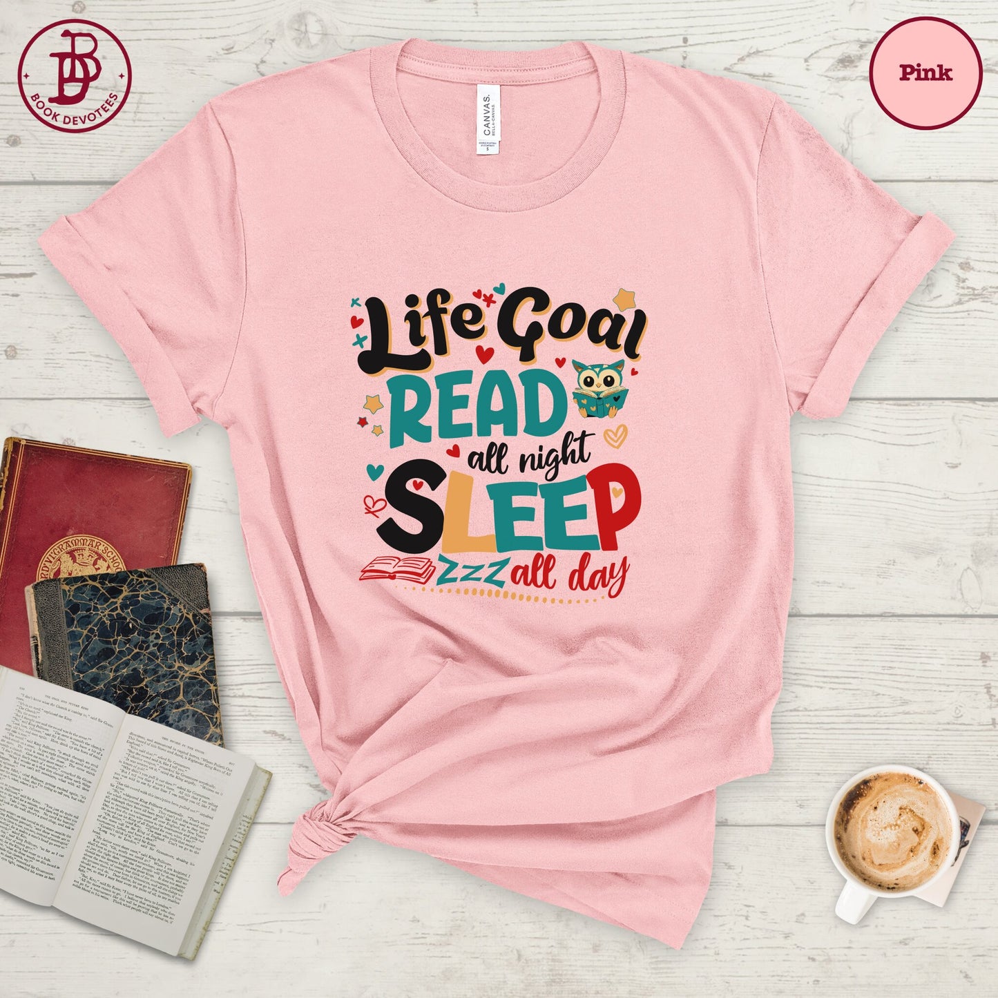 Life Goal Read All Night Tee