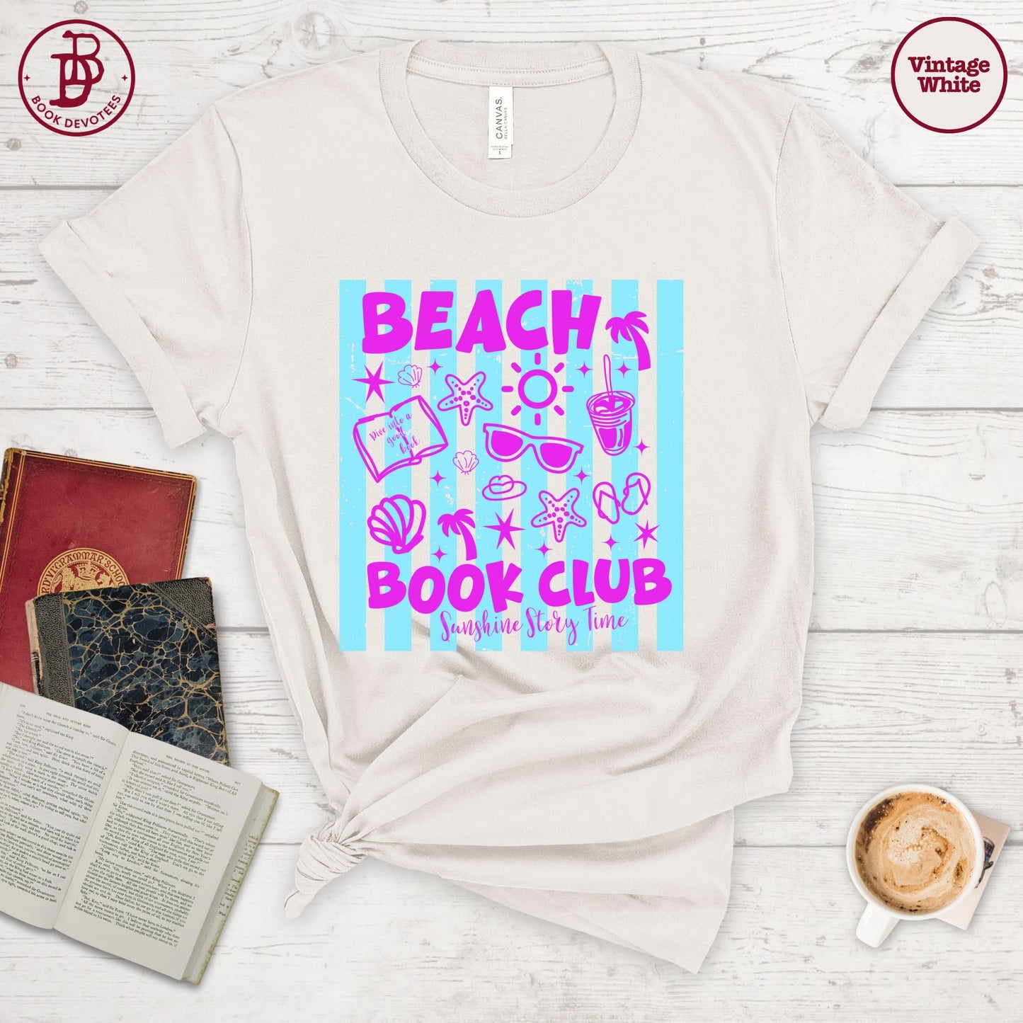 Beach Book Club Sunshine Stripe Tee