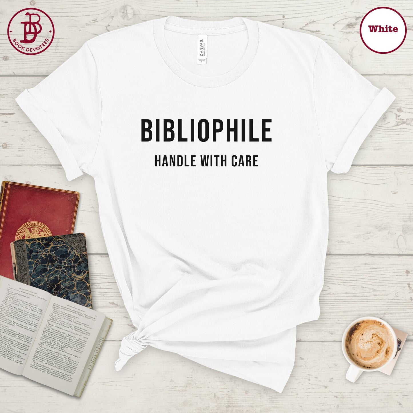 Bibliophile Handle With Care Tee