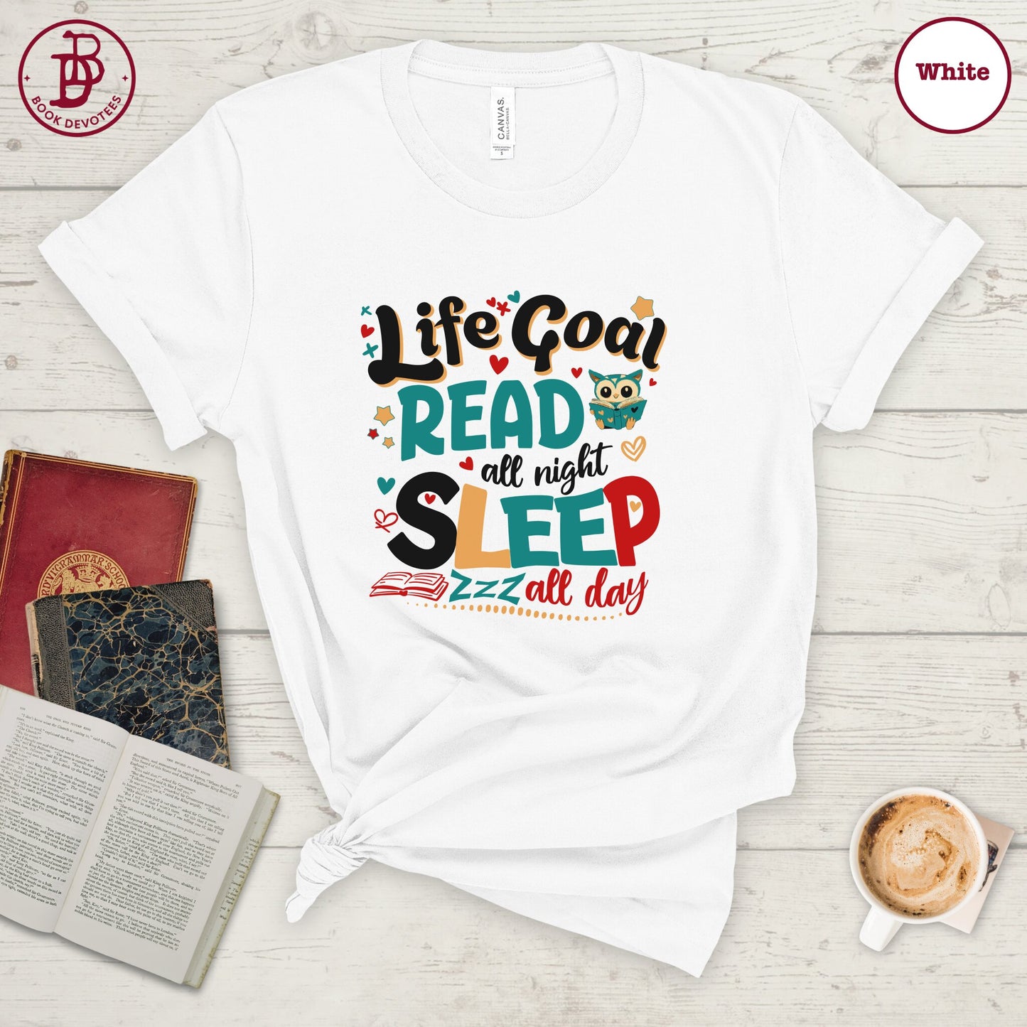 Life Goal Read All Night Tee