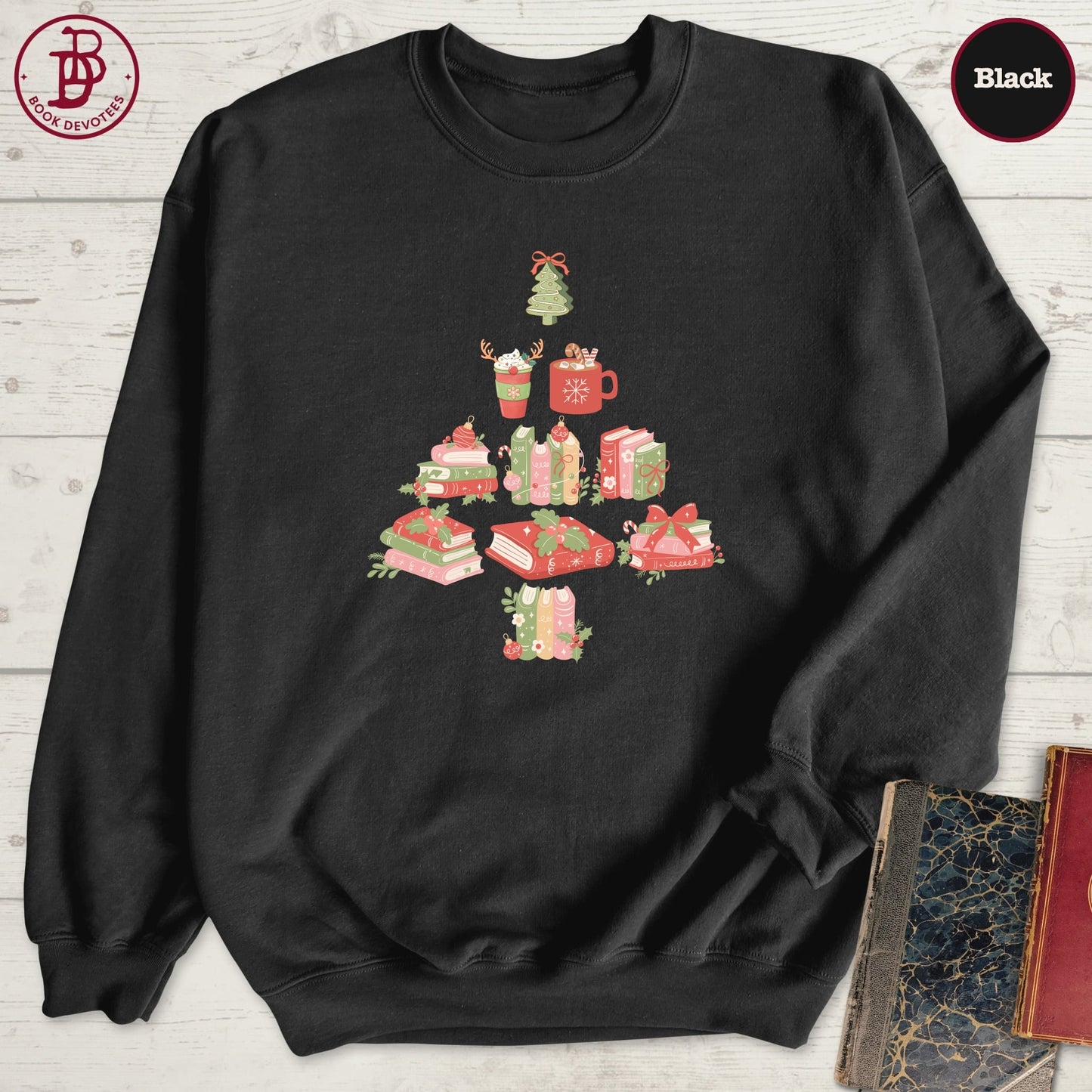 Book Tree Christmas Sweatshirt