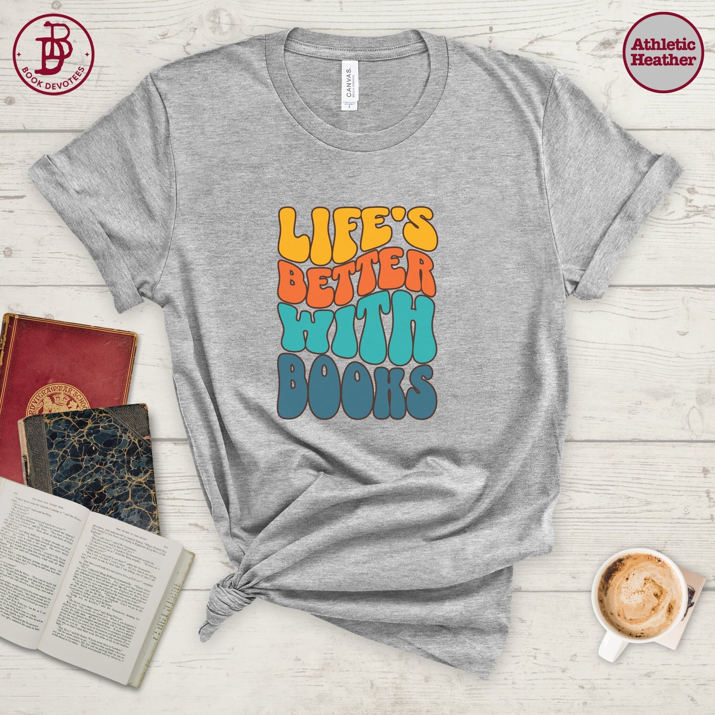 Better With Books Retro Tee