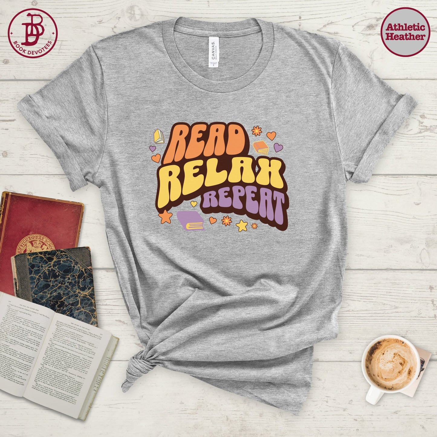 Read Relax Repeat Stars Tee