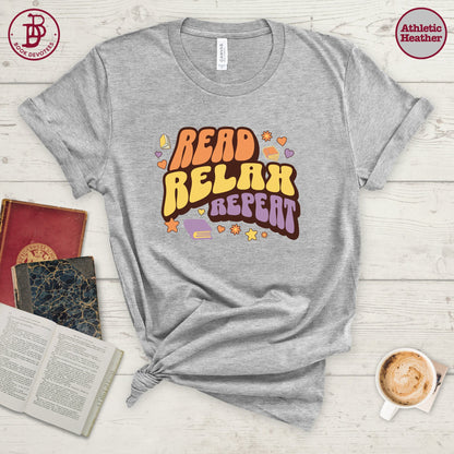 Read Relax Repeat Stars Tee