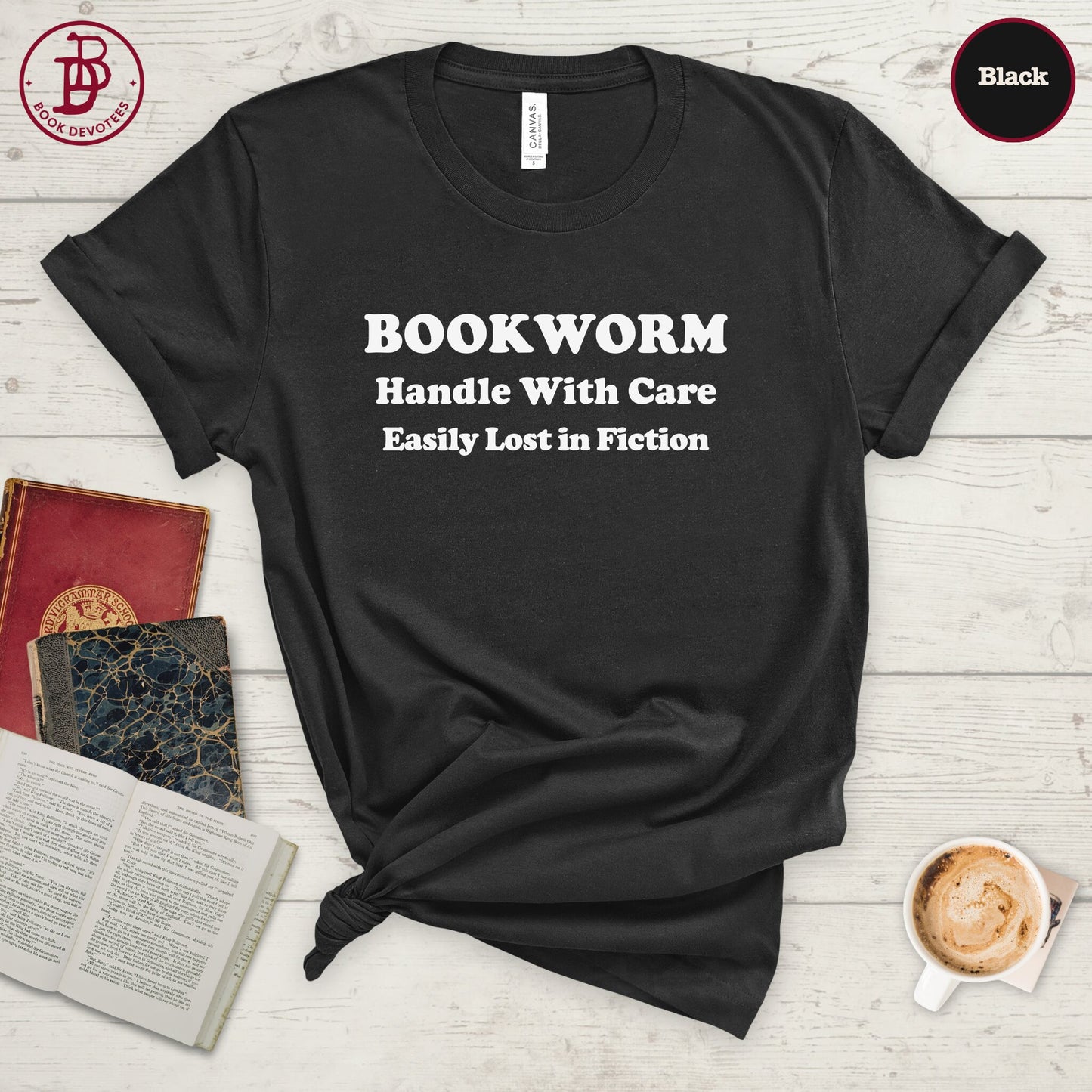 Bookworm Lost in Fiction Tee