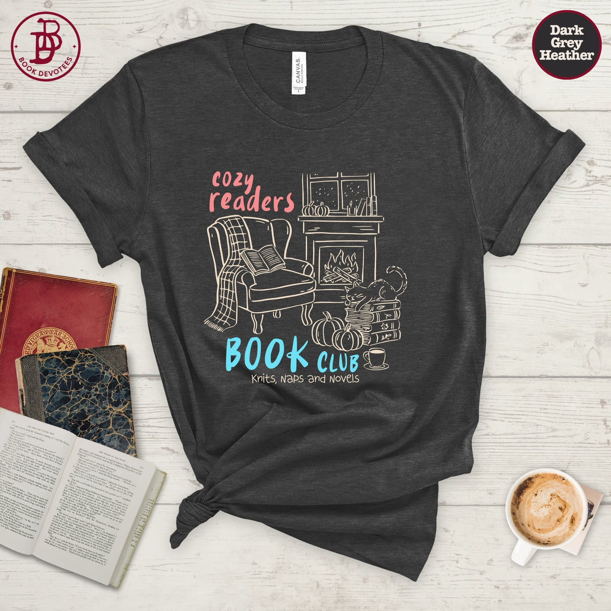 Cozy Readers Book Club Art Tee