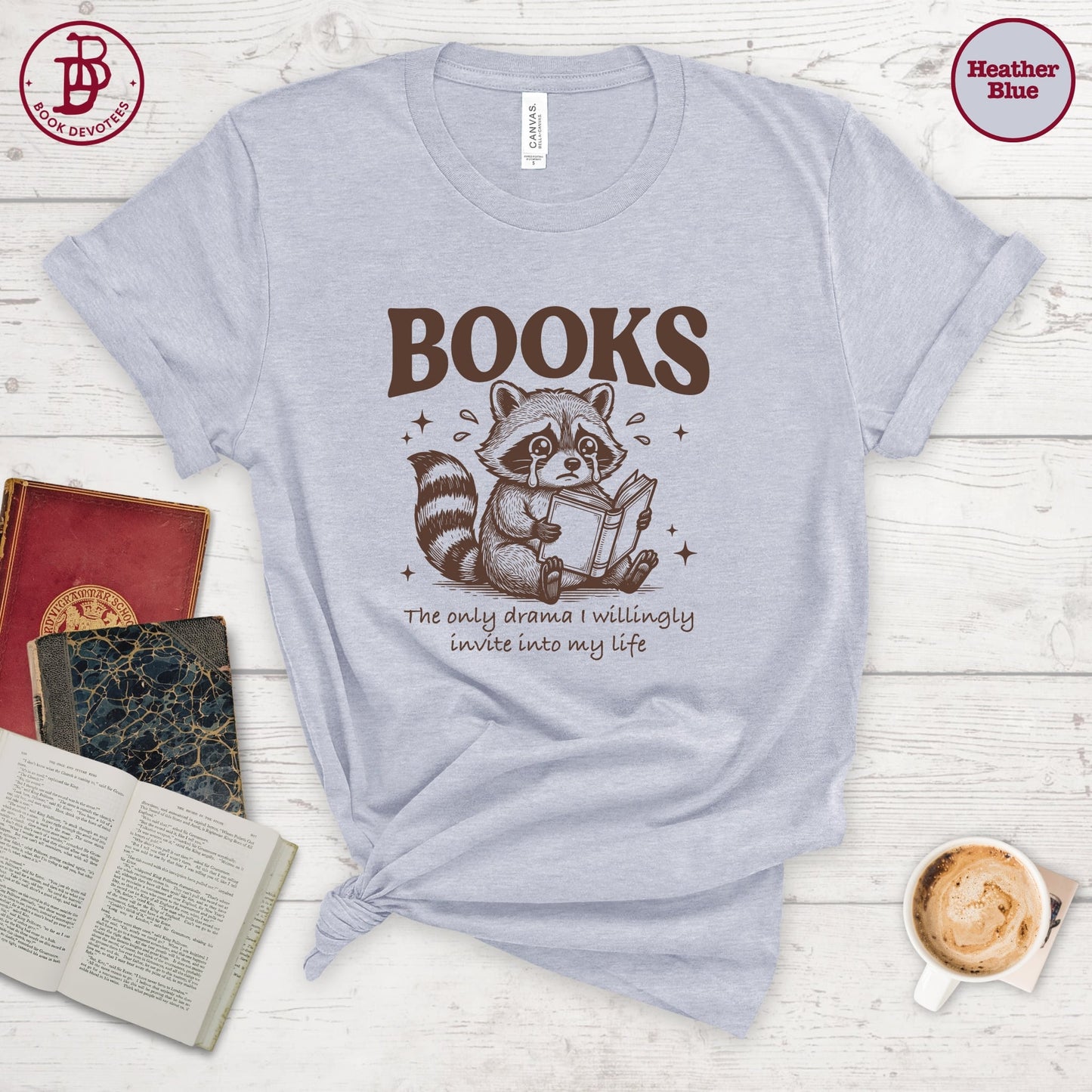 Book Drama Raccoon Tee