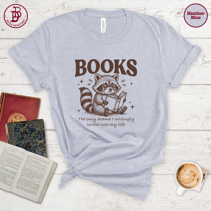 Book Drama Raccoon Tee
