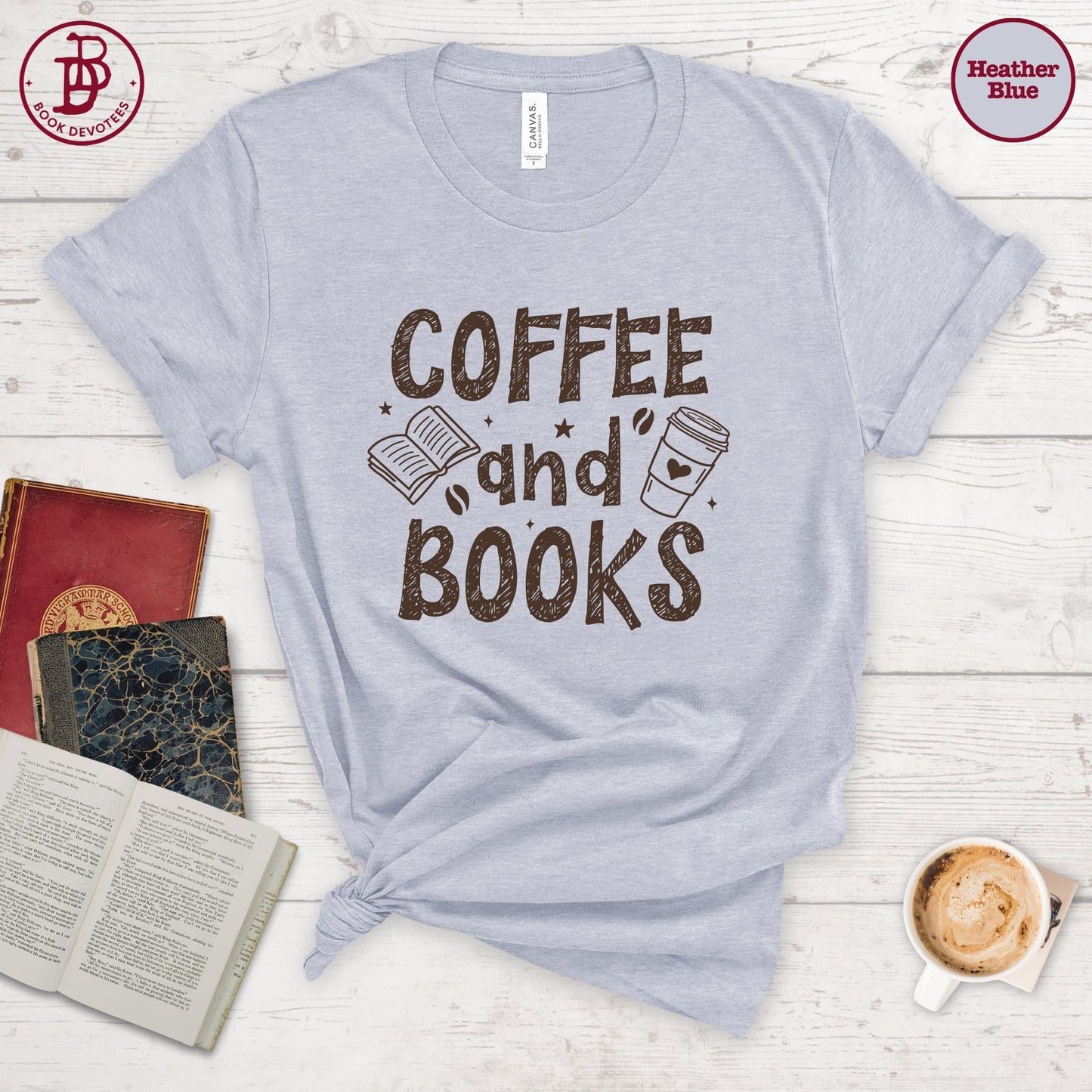 Coffee and Books Art Tee
