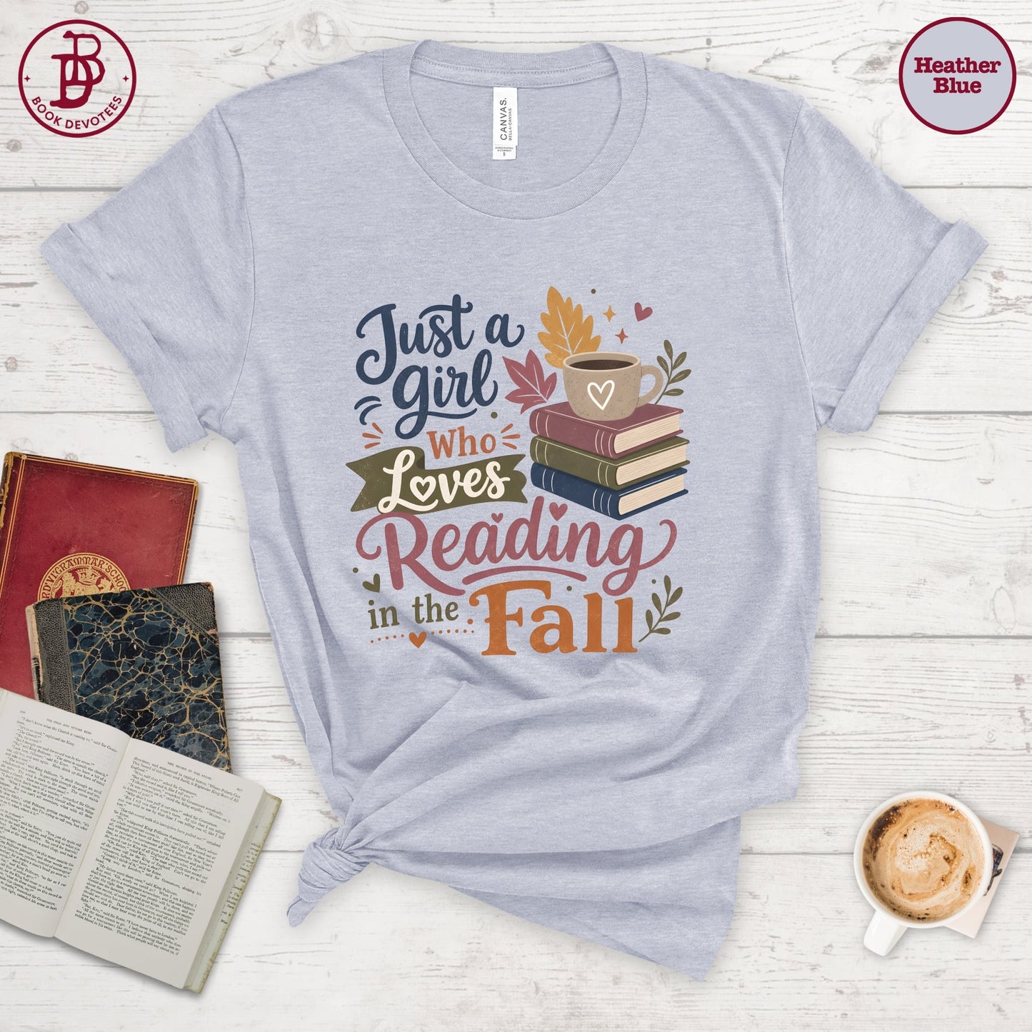 Girl Reading in Fall Tee