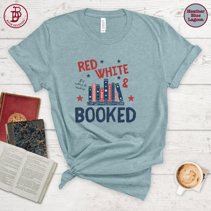 Red White Booked Tee
