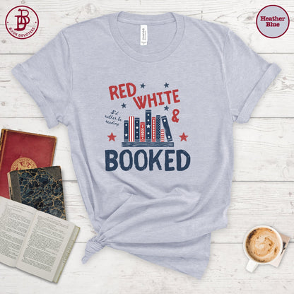 Red White Booked Tee