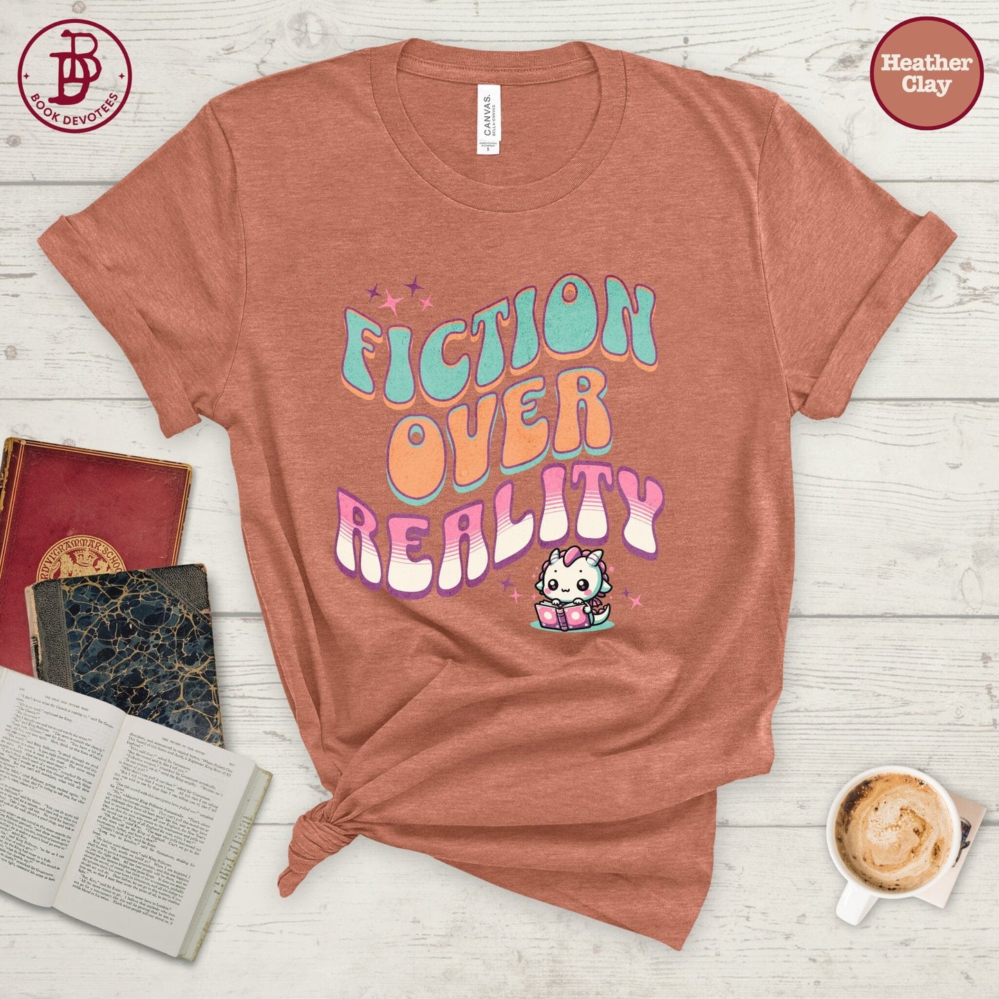 Fiction Over Reality Retro Dragon Tee