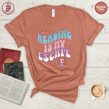 Reading Escape Retro Kitty Tee