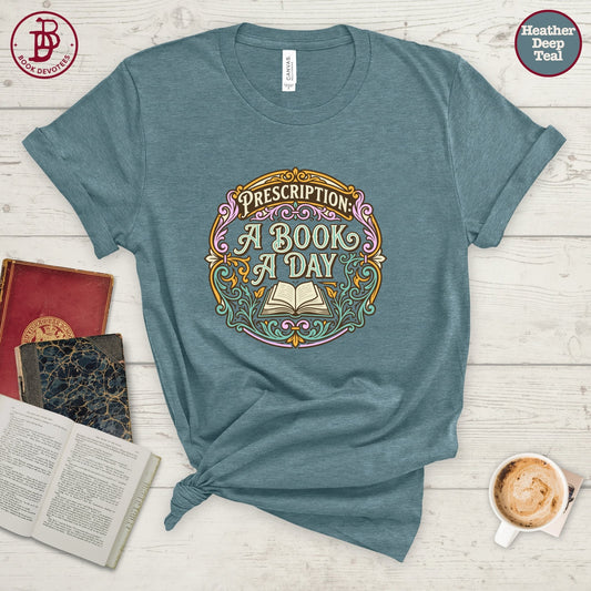 A Book A Day Badge Tee