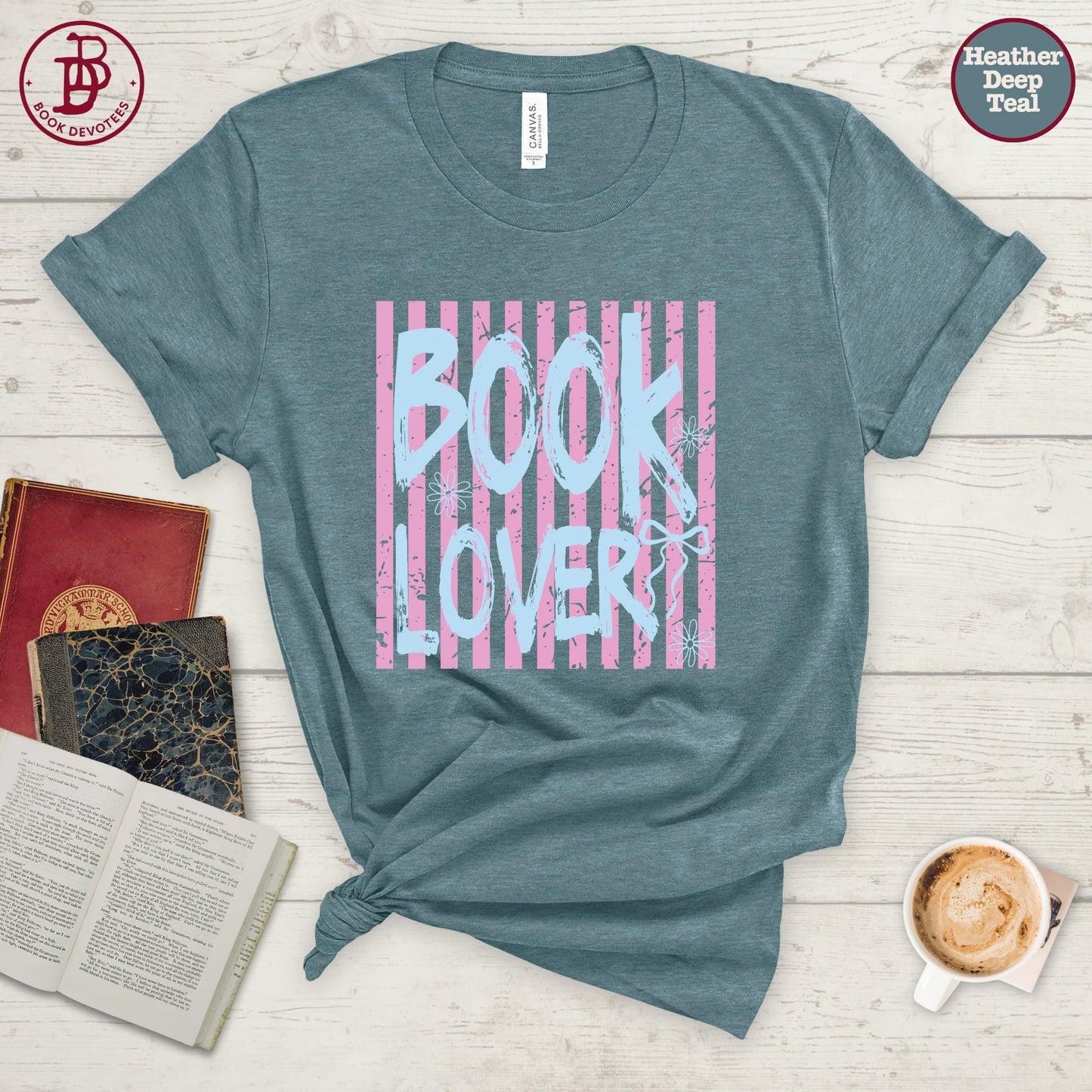 Book Lover Stripe Tee
