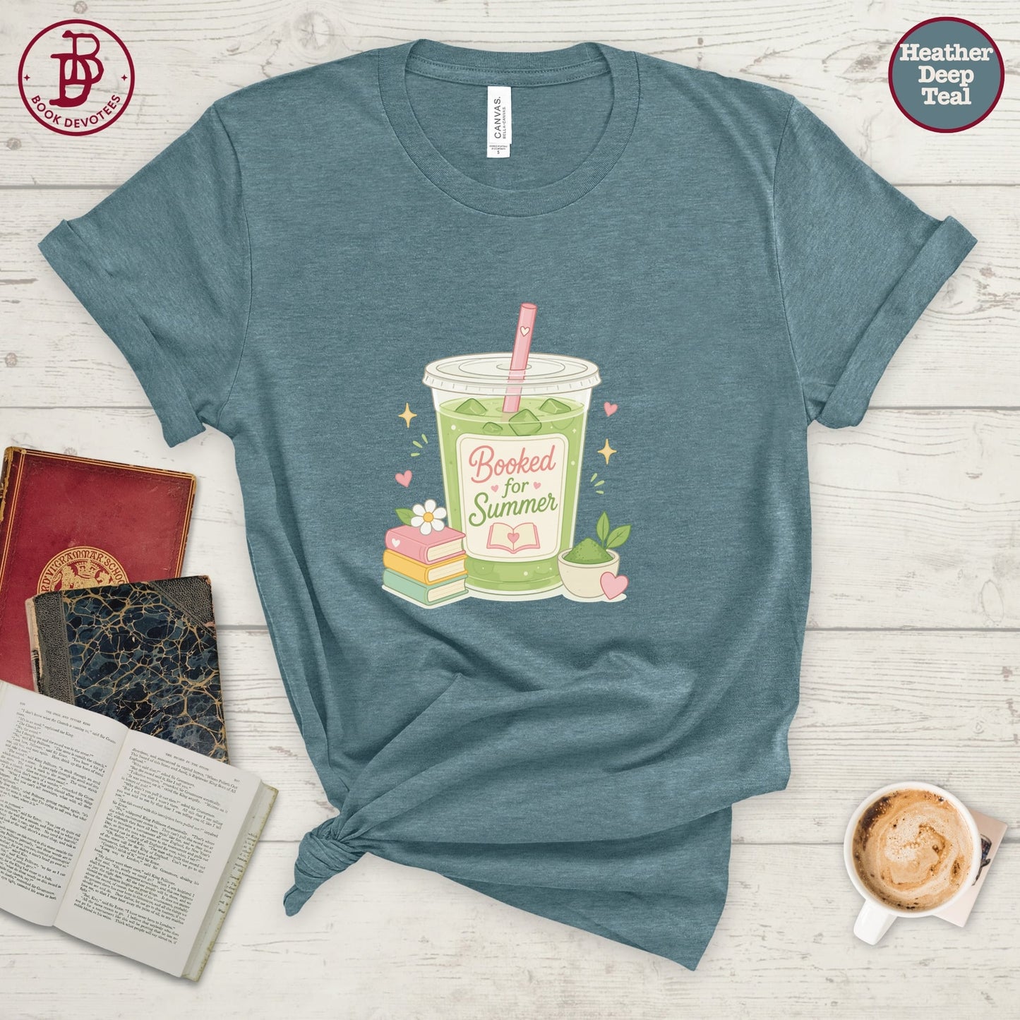 Booked for Summer Matcha Tee