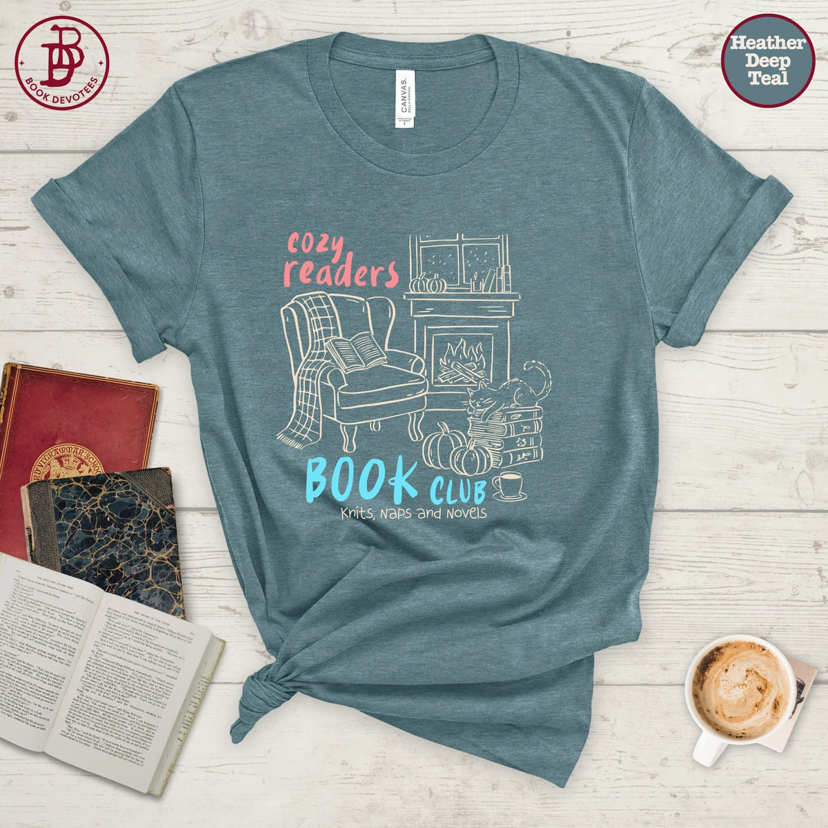 Cozy Readers Book Club Art Tee