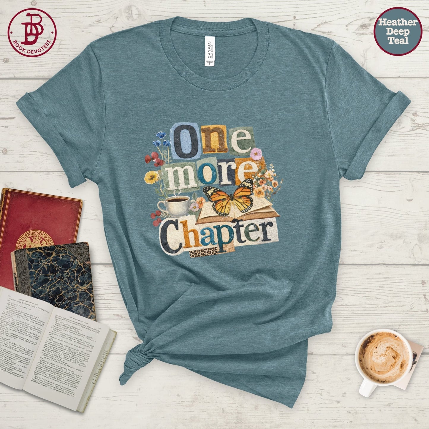 One More Chapter Decoupage Tee