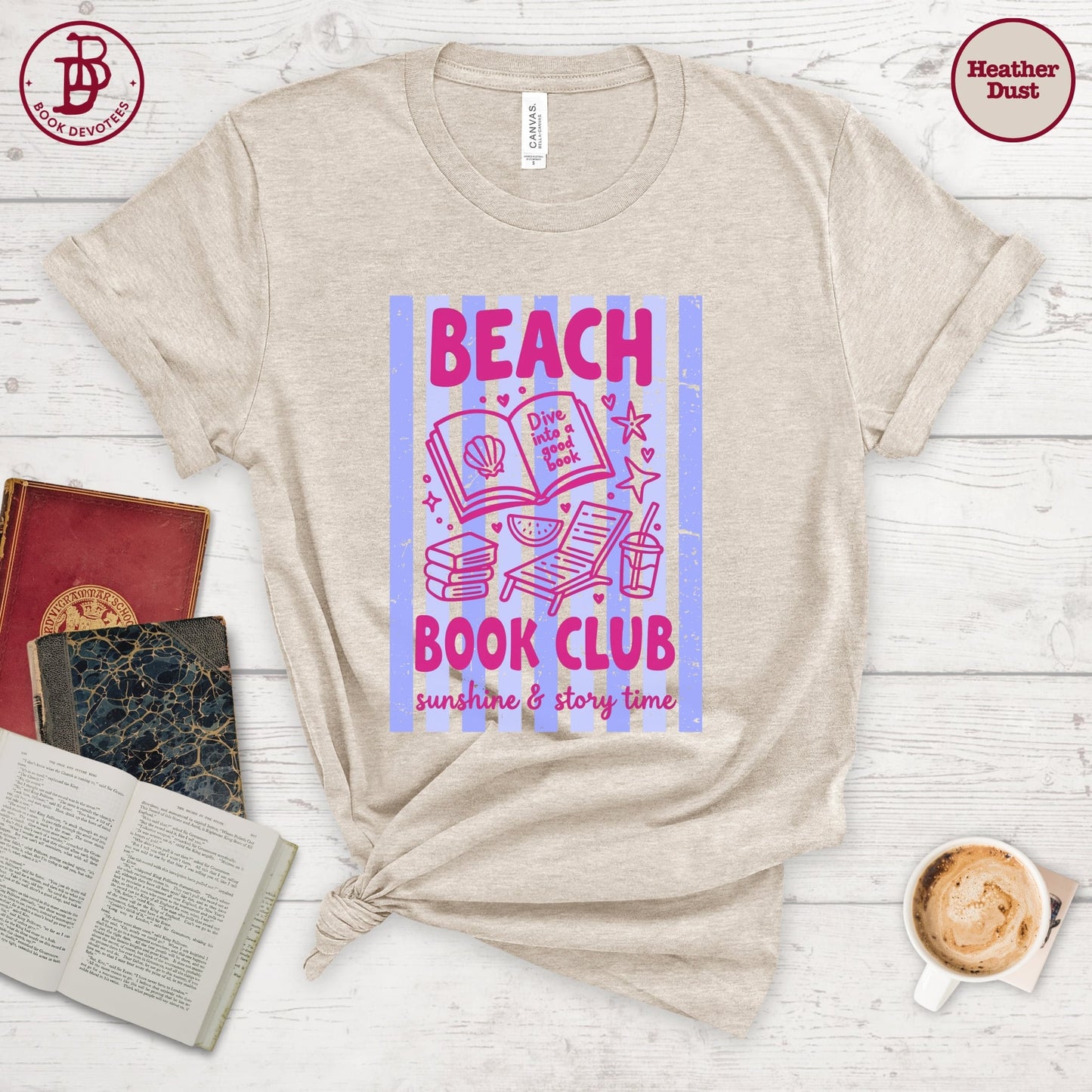 Beach Book Club Stripe Tee