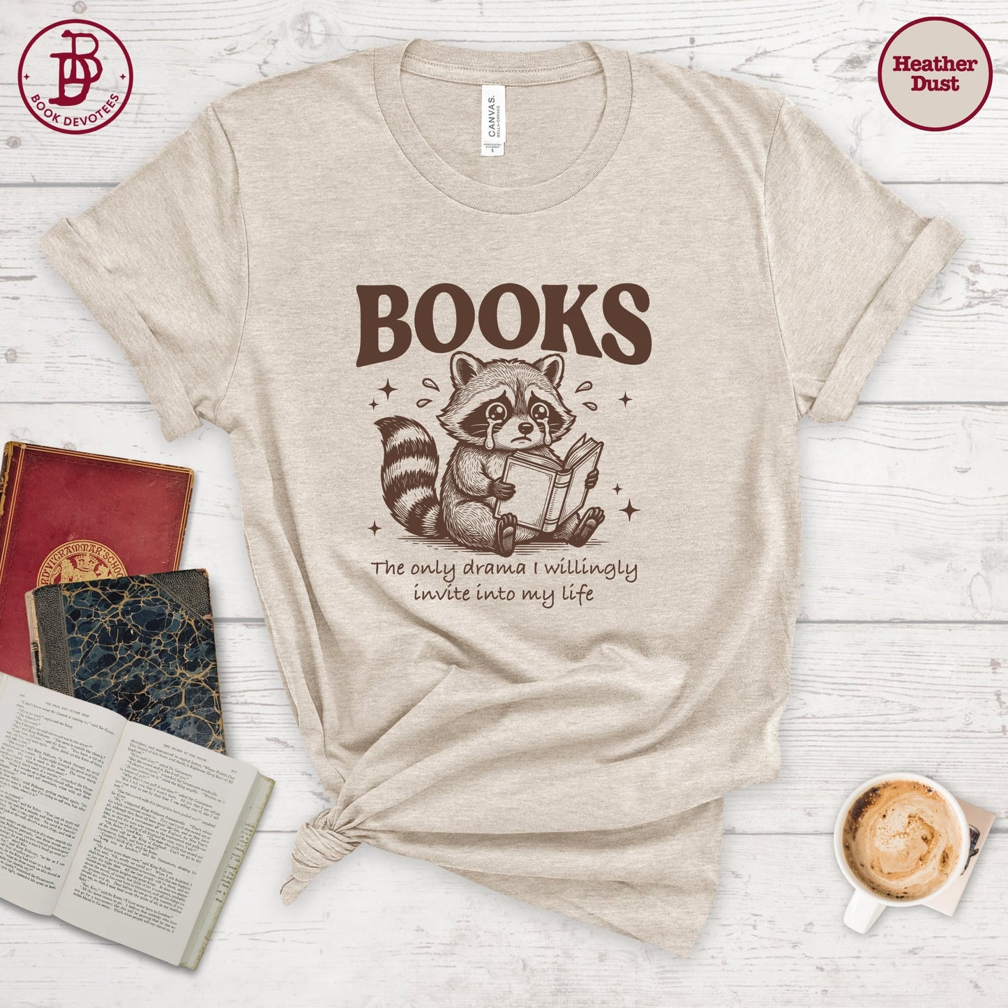 Book Drama Raccoon Tee