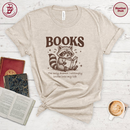 Book Drama Raccoon Tee
