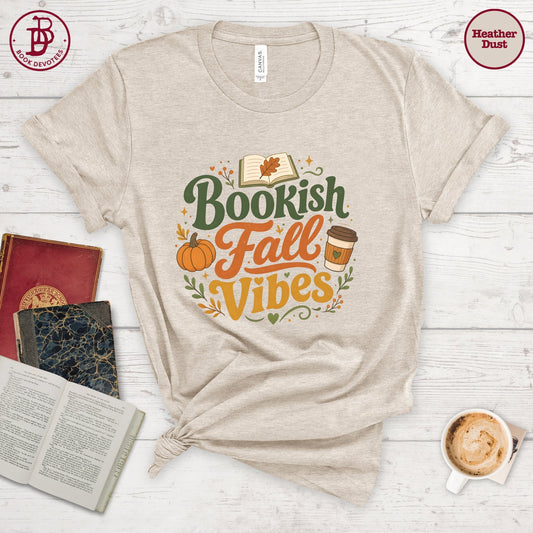 Bookish Fall Vibes Art Tee