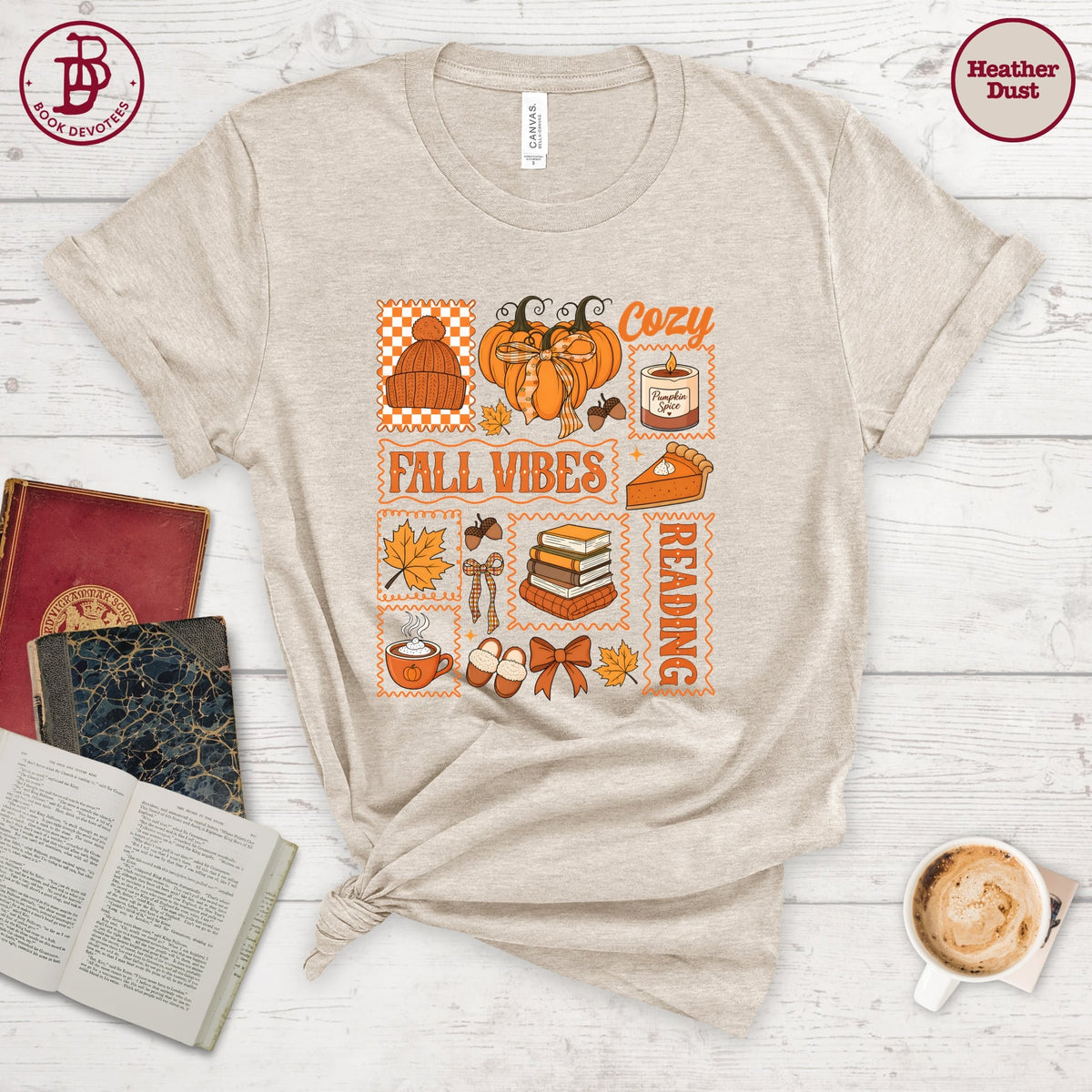 Cozy Reading Fall Vibes Tee