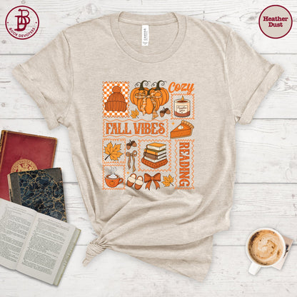 Cozy Reading Fall Vibes Tee