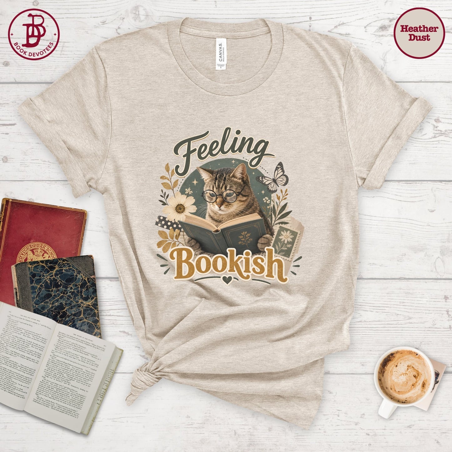 Feeling Bookish Cat Tee