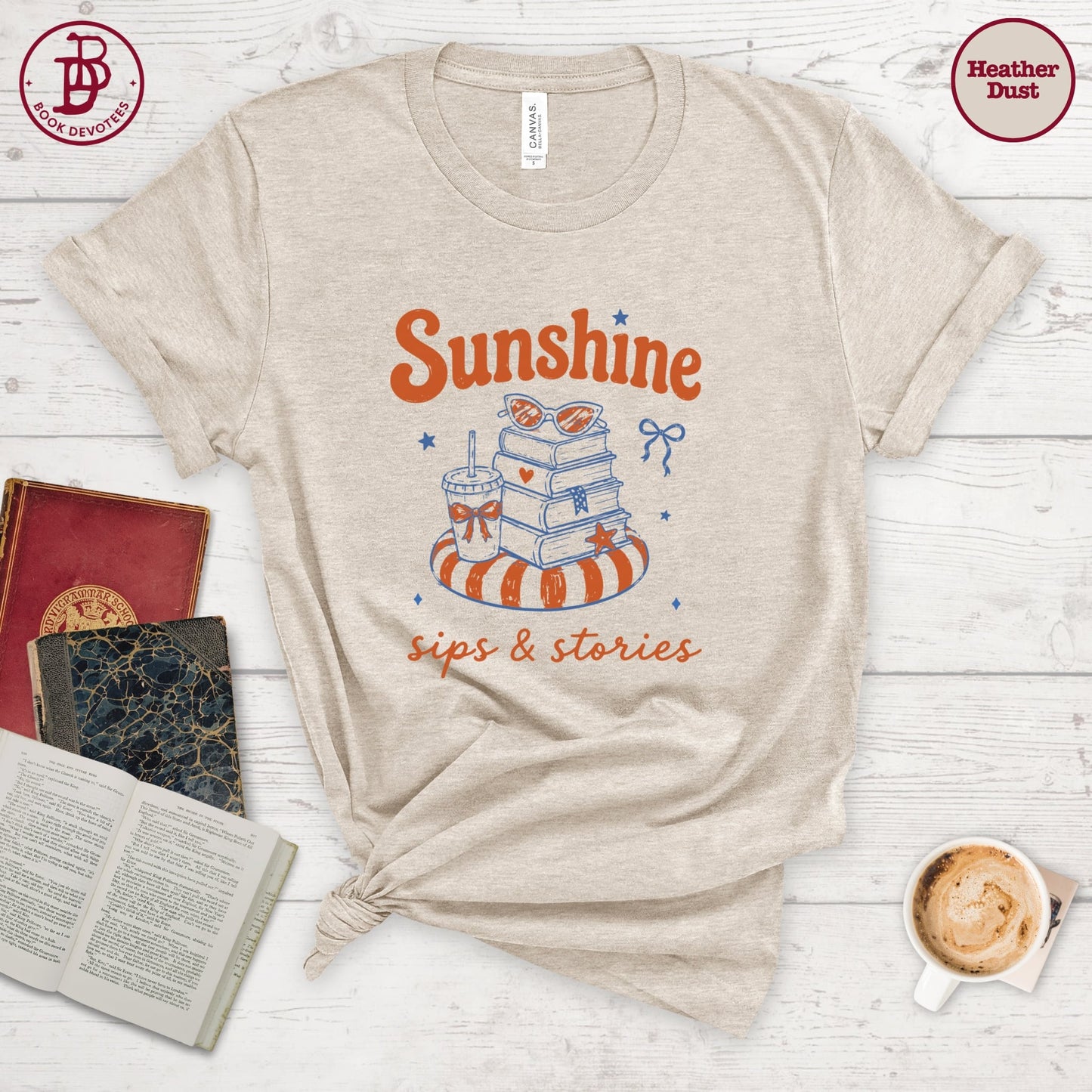 Sunshine Sips Stories Tee